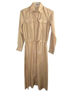 NOS Frances Henaghan Saks Fifth Avenue Vintage Dress Women Secretary Sz 8 Tan